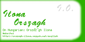 ilona orszagh business card